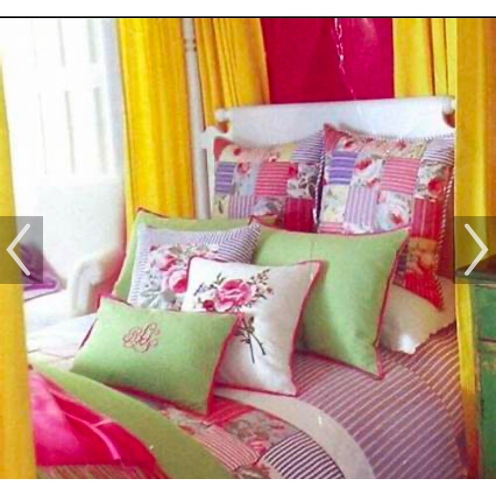 Ralph Lauren Polo Green Gingham Watermill Full/queen Comforter Bedding Vintage
